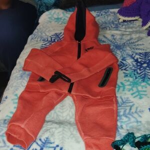 Nike Orange Tracksuit with Black Accents